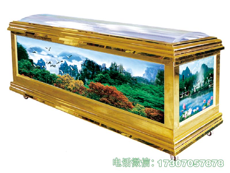 侧开门豪华水晶棺